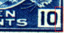TEN CENTS BLUE DETAIL
