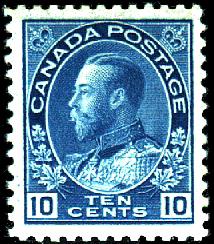 TEN CENTS BLUE DRY PRINTING