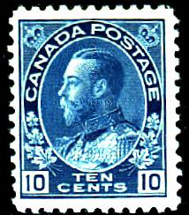 TEN CENTS BLUE WET PRINTING