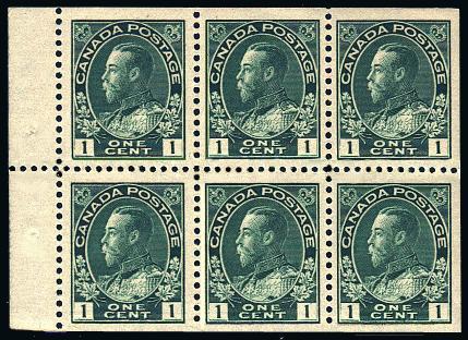 ONE CENT DEEP BLUE GREEN BOOKLET