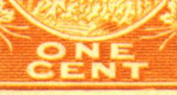 ONE CENT YELLOW DIE II DETAIL