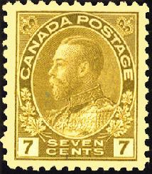 SEVEN CENTS GREENISH YELLOW